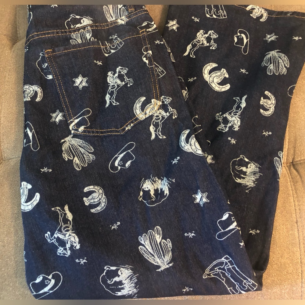 Viral Cali1850Juniors Western Printed Relaxed Straight Leg Jeans NWT 11